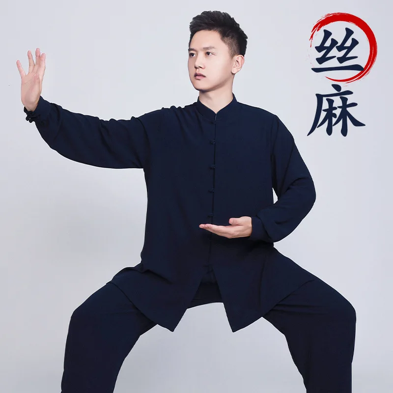 

Chinese Martial Arts Performance Tai Uniform Gong fu Wushu Suit Taiji Clothing Men's New High-End Exercise Women's Mid-Length