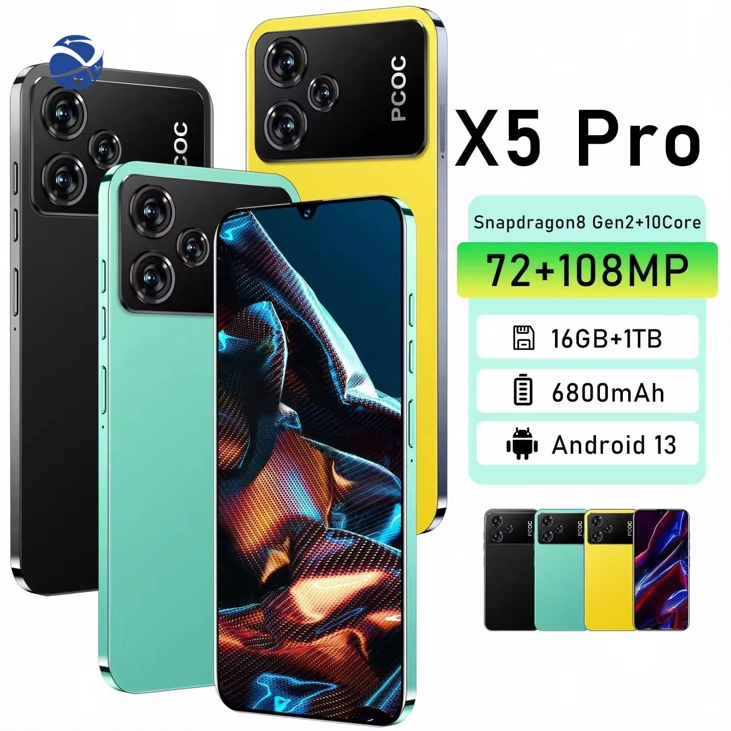 

X5 PRO SMART MOBILE CELL PHONE Original 5.5 Inch HD Screen M6 Pro Smart Phones Android 14 50MP+108MP Camera Mobile Phones