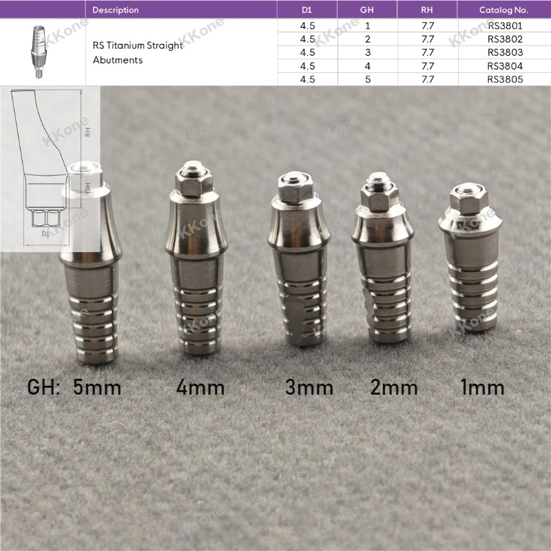 10Pcs RS Titanium Straight Esthetic Angled Abutments 15°25° Cement Retained Restoration For Adin Dental Implant Accessories
