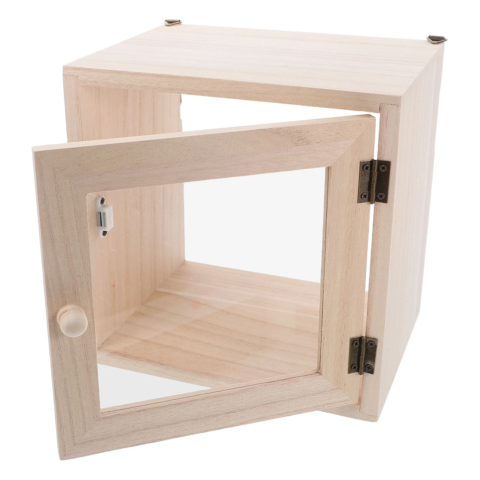 

Wood Wall Mount Milk Box Lock Beige Clear Window Mailbox Dairy Holder Milk Container Front Door Collection Boxes