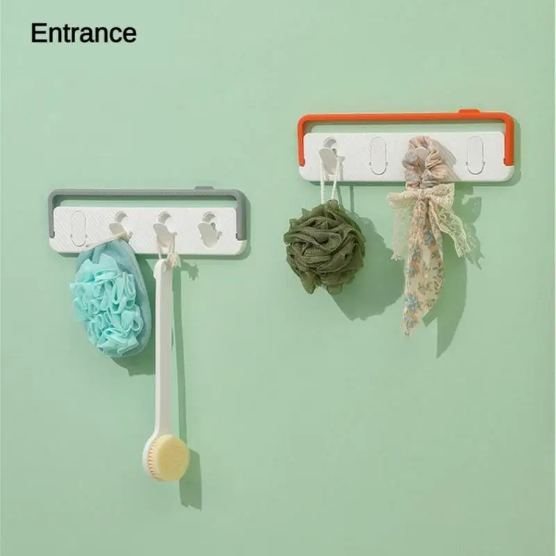 Multifunctional Hanger 34.7*9.8*1.5cm No Punching Towel Rack Multiple Hooks Multifunction Household Storage Collection Utensils