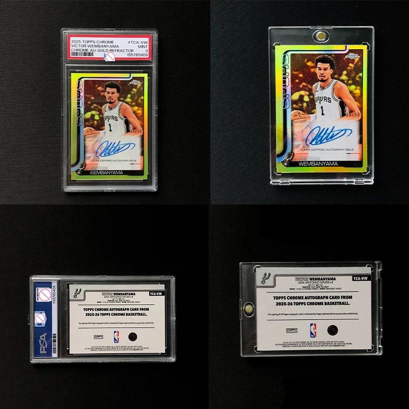 2025-26 Spurs Banyama Signature Card Original Replica Self-made Card with Gold Signature Glossy Refraction