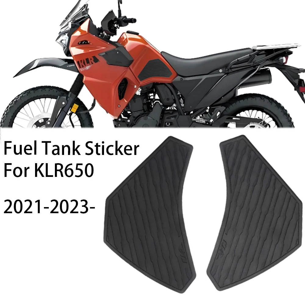 For Kawasaki KLR 650 KLR650 2021 2022 Tank Pads Anti-slip Scratch-resistant Rubber Knee Grip Sticker Decal Fuel Tank Protect