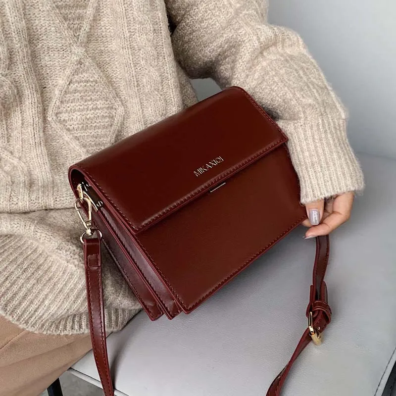 Fashion lady Sling bag PU Leather phone Crossbody Bag For Women 2024 new Solid color Ladies flap Shoulder Messenger Bag bolsas