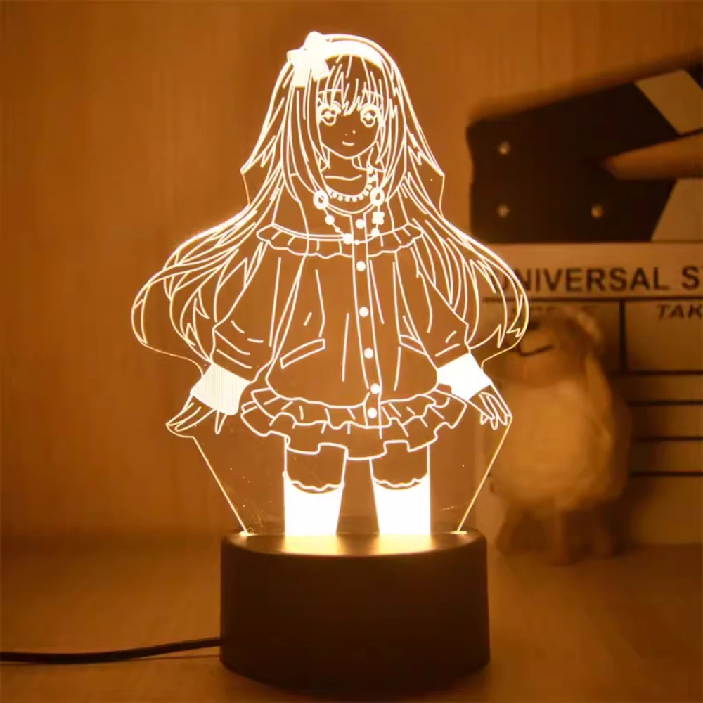 Anime Lamp Schattige Mooie Meisjes 3d Nachtlampje Acryl Led Nachtlampje 7/16 Kleuren Sexy Vrouwen Tafellampen Voor Slaapkamer Decor Geschenken