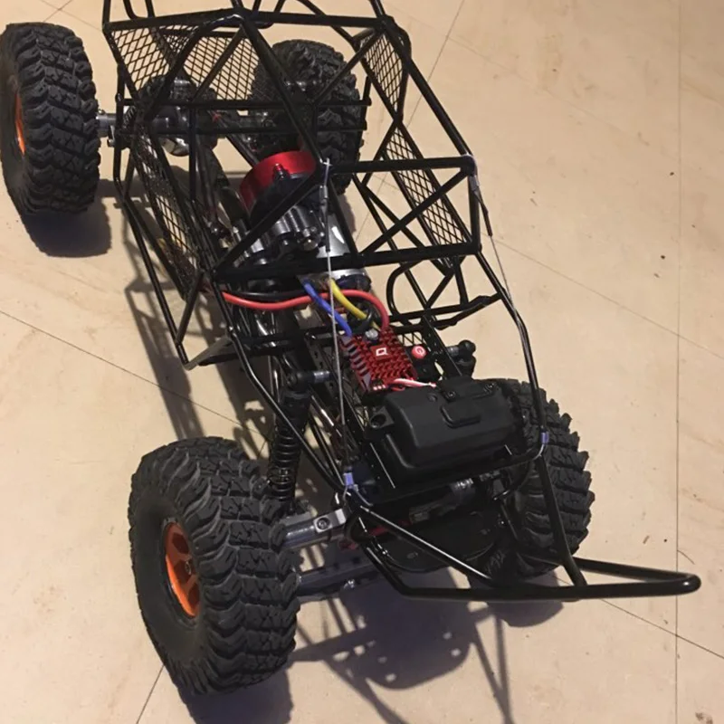 Steel Roll Cage Frame Body Black Chassis For Axial SCX10 90027 90022 1 / 10 RC Rock Car Crawler Climbing Truck Parts