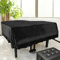 Soft Bordered Decorated Triangle Piano Full Protective Cover  Thicken Velvet 160 / 180 cm Piano Dustproof Cover