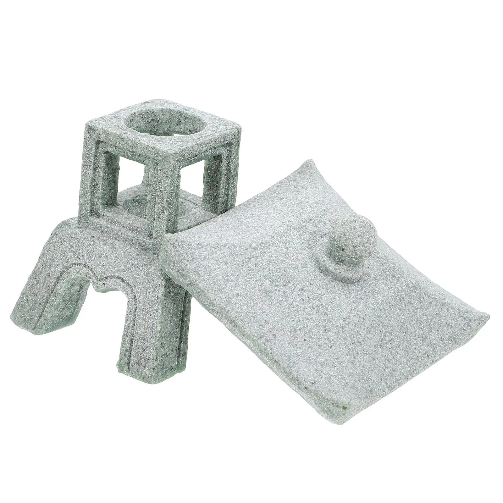 

Stone Lantern Miniature Pavilion Statue Simulation Model Garden Decorations Zen Outdoor Harmony L scapes Fish Tank nament
