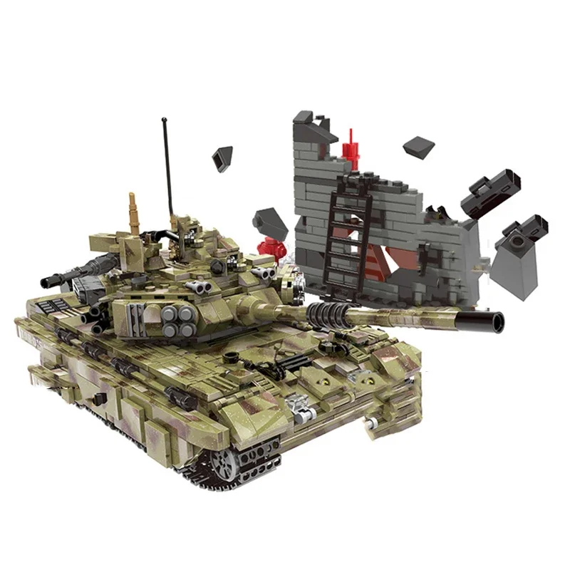 Army T90 Panzer Tiger Tank Building Blocks Compatible Technical Classic Military War Weapons Bricks Kid Educational Boy Toy Gift