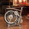 CRANSTON 16 インチレトロレディシティ折りたたみ自転車 9 スピードデュアル C ブレーキポータブル CRMO 三つ折りフレーム 349 ホイール大人用自転車 5