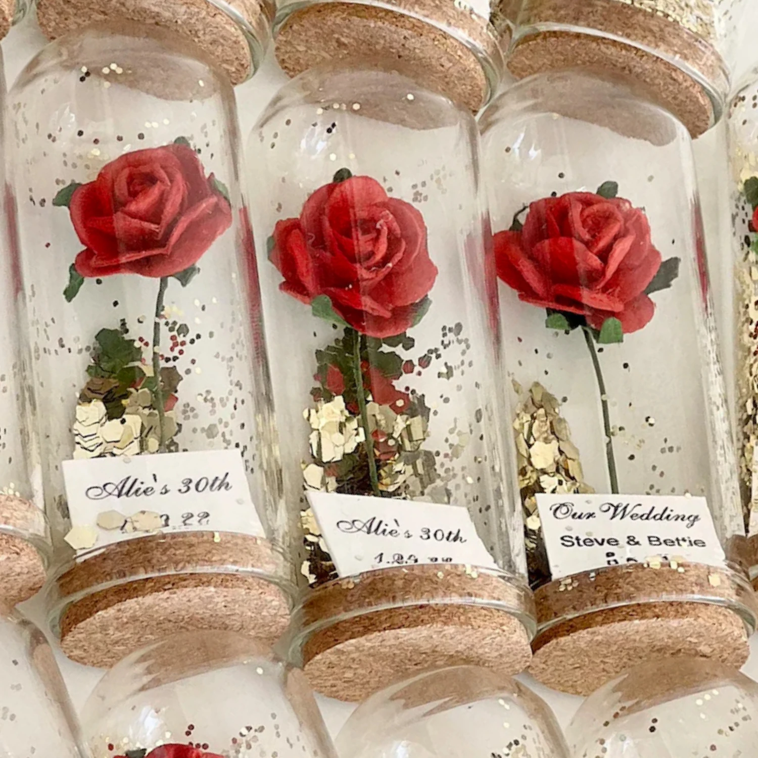 

Объемный купол-роза для гостей, мини-стеклянные свадебные сувениры, Sweet 16, персонализированные подарки для вечеринок, Красавица и чудовище, сувениры для девичника