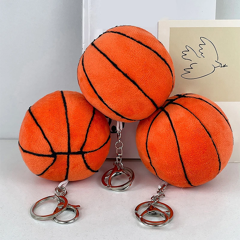 1PC Sports Basketball Football Plush Keychain New European Cup Exquisite Keyring Souvenir DIY Decoration Bag Pendant Accessory