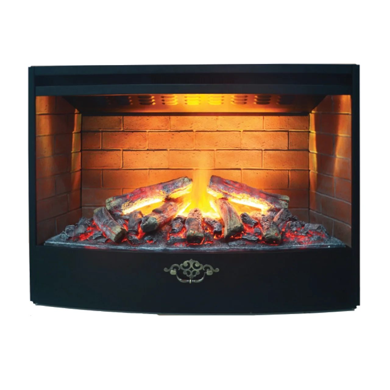 

33 Inch Curved Front Water Vapor Electric Fireplace Insert Steam Flame Effect Fireplace Heater