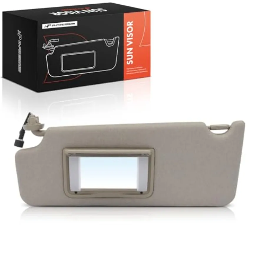 

Left Driver Side Sun Visor Compatible with Honda Pilot 2016-2022 Ridgeline 2018-2023 - with Vanity Mirror with Vanity Light Sha
