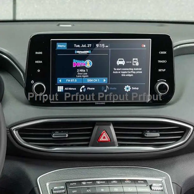 

Защитная пленка для экрана из закаленного стекла для Hyundai Santa Fe 2022, 8 дюймов, автомобильная информационная система, радио, GPS-навигация