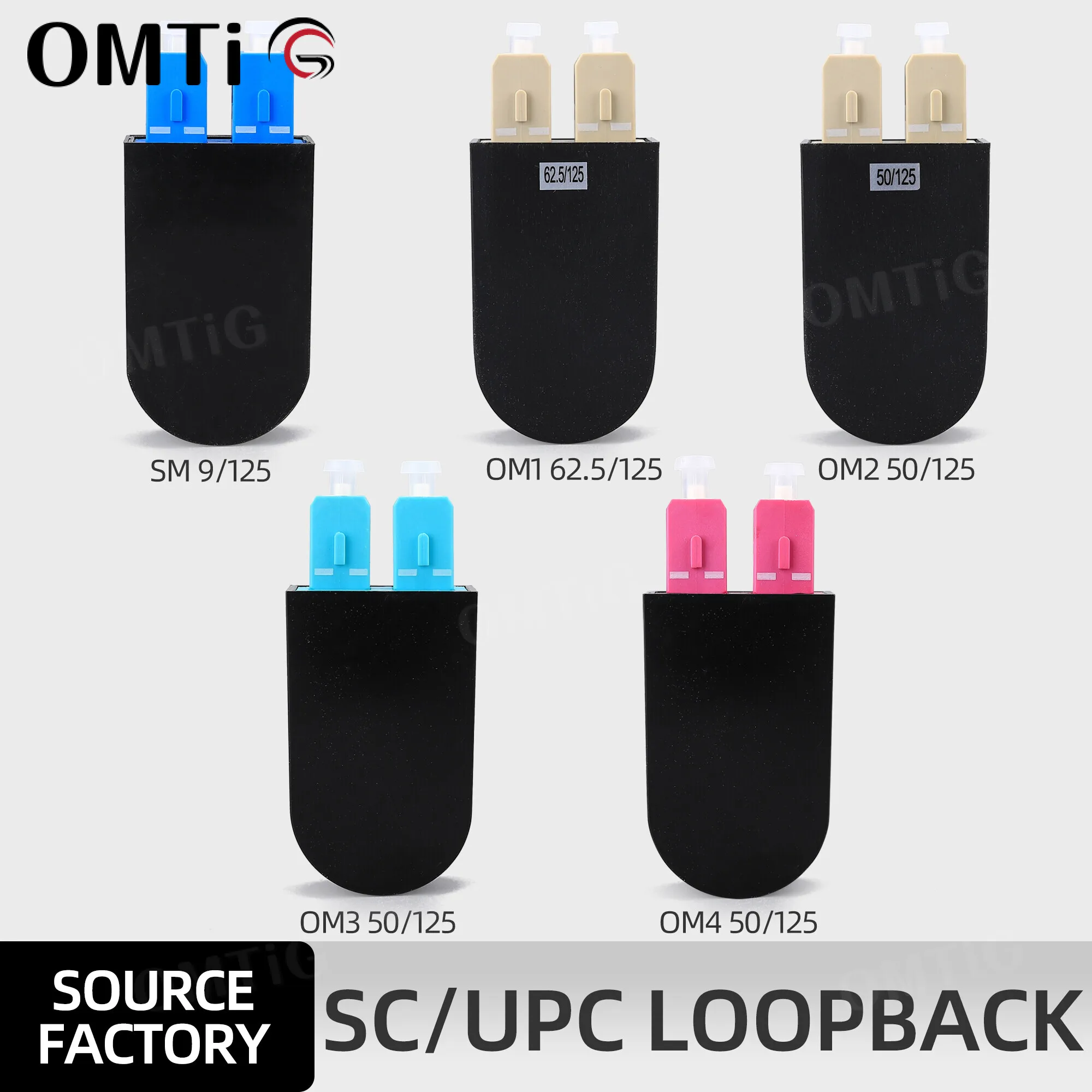 

SC/UPC Loopback Opitc Adapter Single Mode SM MM OM3 OM4 Double SC Optical Fiber Connector 50/125 62.5/125