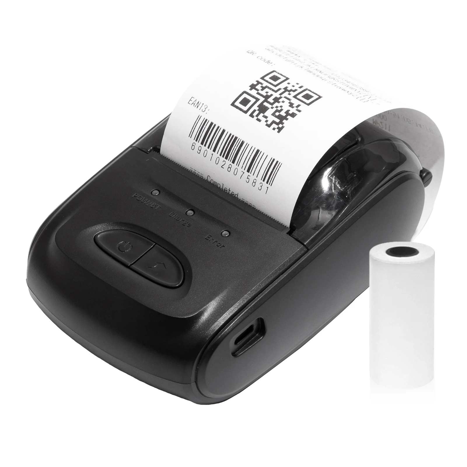 Receipt Printer Portable 58mm Mobile Thermal Printer Wireless BT Mini Bill Ticket Printing Compatible with Android iOS Windows