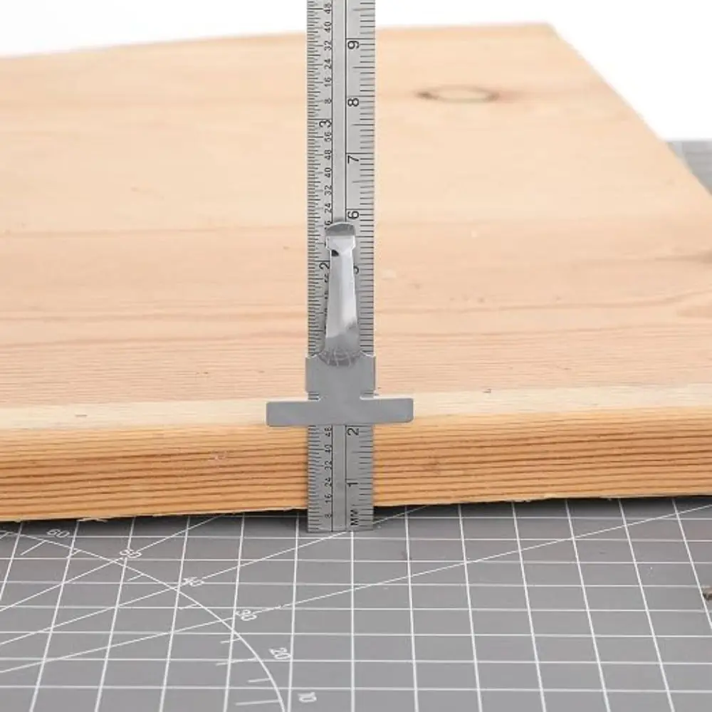 Detachable Clip Stainless Steel Ruler Engraved Scale Accurate Scale Pocket Ruler Metric and Imperial Precision Measuring