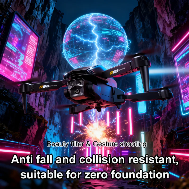 레노버 D88 드론 8K 항공 HD 듀얼 카메라 촬영 지능형 장애물 회피 브러시리스 파워 5G WIFI GPS 리턴 VR 드론