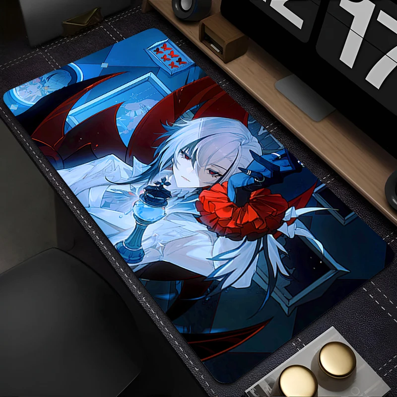 

Mousepad Gaming Mouse Pad PC Accessories Non-slip G-genshin Impact Arlecchino HD Keyboard Pad Large Desk Mat Rubber Extended Pad