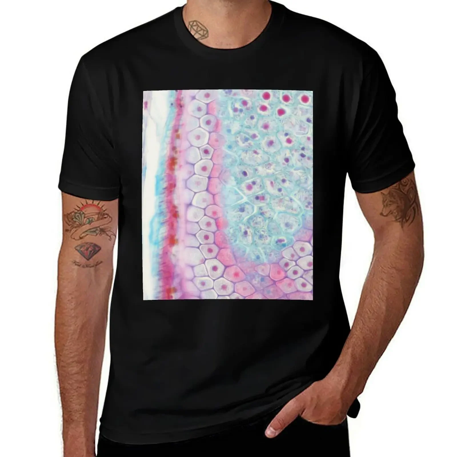 Plants under Microscope T-Shirt vintage t shirts plus sizes anime shirt blacks compression shirt men