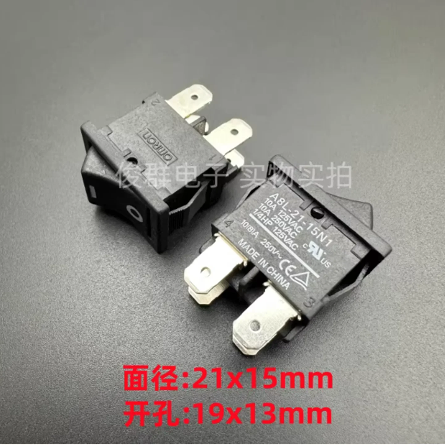 1PCS A8L-21-15N1 4-pin 2-pole 10A Toggle Switch with Rocker Key Toggle Switch