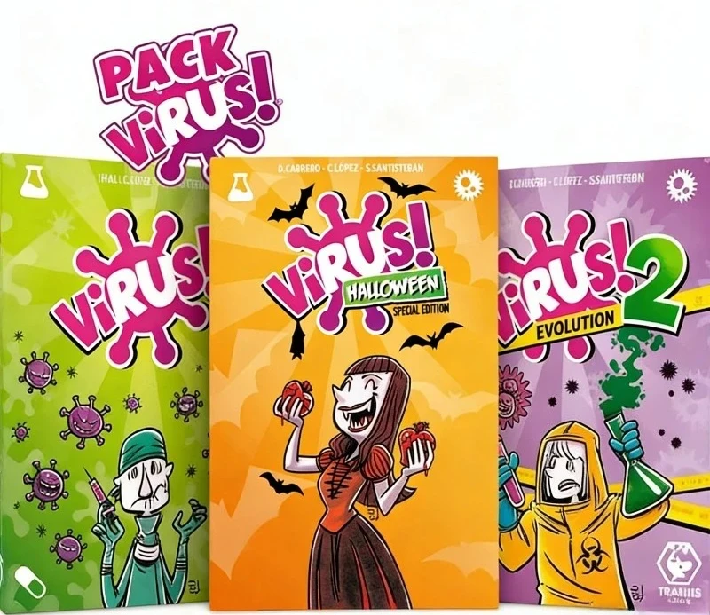 El último juego de cartas interactivas con temática de virus, versión internacional, para reuniones familiares. Juegos de cartas
