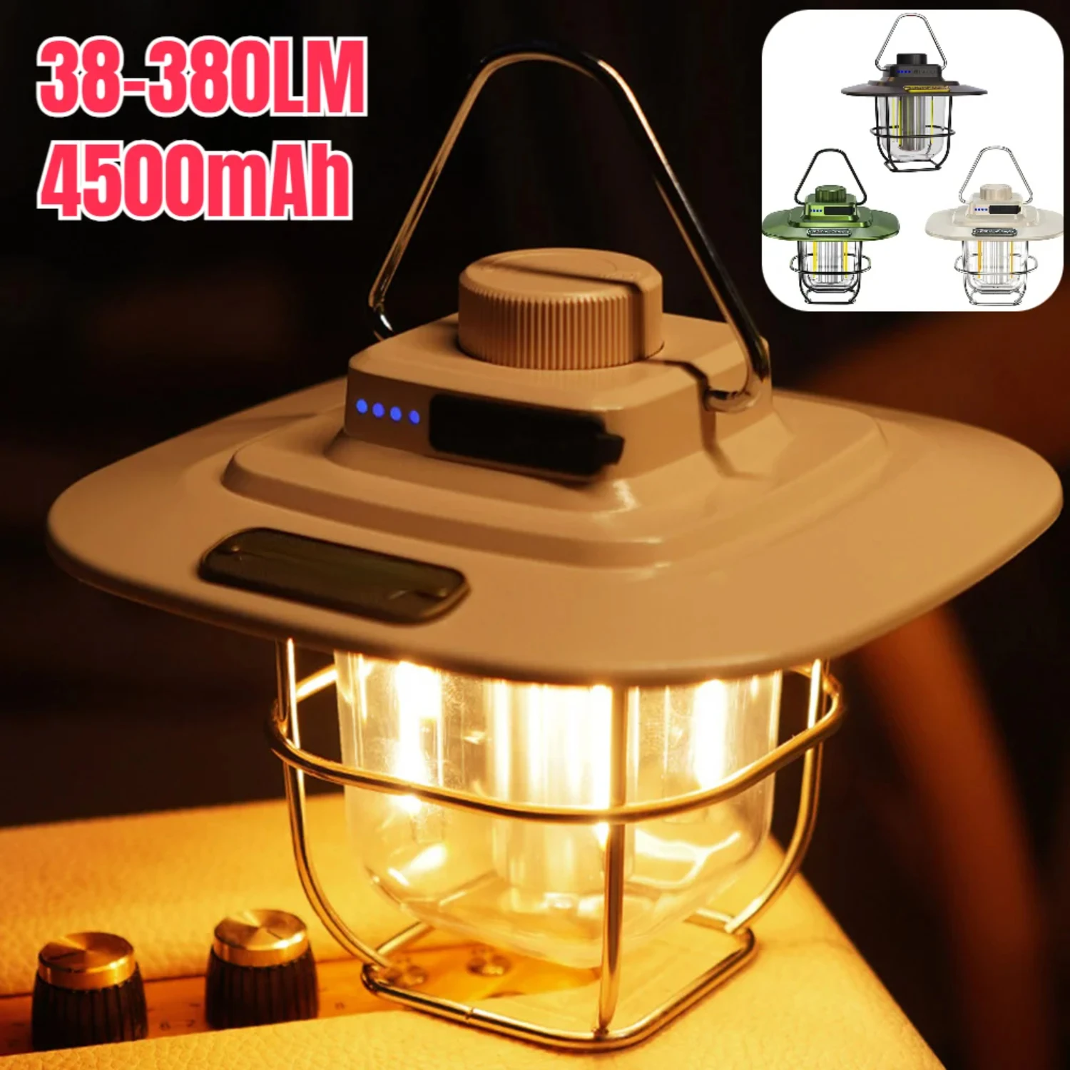 

Emergency Light Garden Decorative Lamp Waterproof Retro Camping Tent Lights Portable Camping Lantern Outdoor Travel