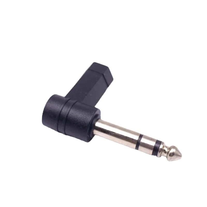 1pc  Converter  6.5 to 3.5 Male to Female bend 90° AV earphone microphone audio adapter 6.35 to 3.5 Plug