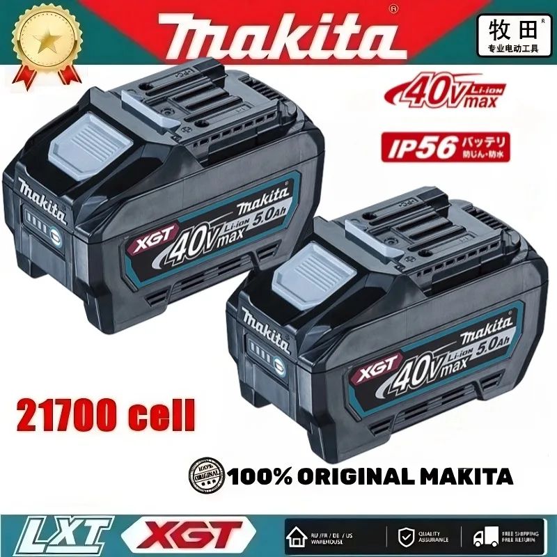 

Original Makita Xgt 40V Lithium Ion Battery 5.0Ah Rechargeable Replacement Battery, BL4020,BL4025,BL4050,BL4080 40v Battery