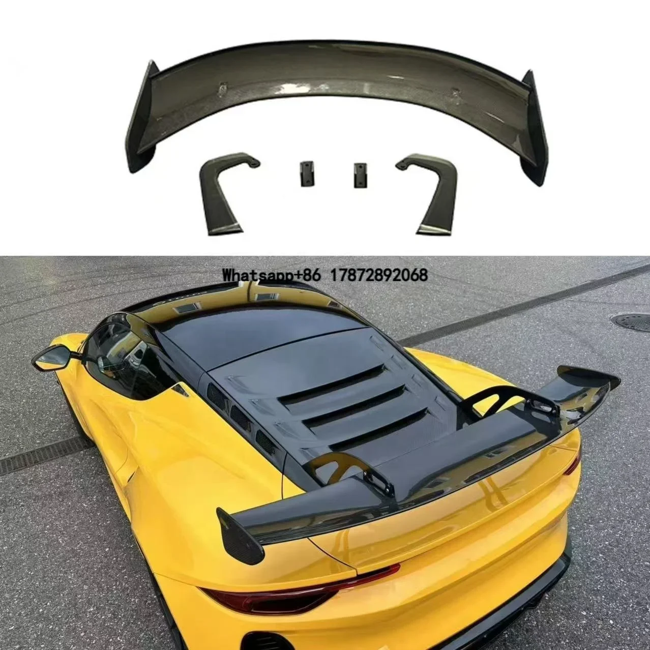 

For Lotus Emira Dry Carbon Fiber Spoiler Emira GT Style Carbon Fiber Tail Wing Emira Spoiler Wing