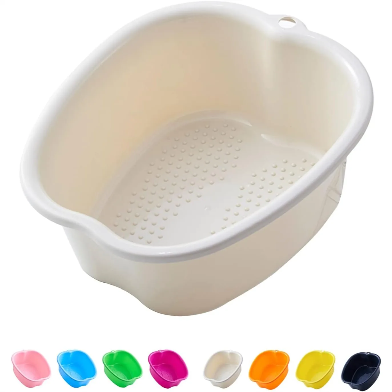 

Large Plastic Foot Soaking Tub with Massage Bumps, Ideal for Dead Skin Removal and Relaxation
