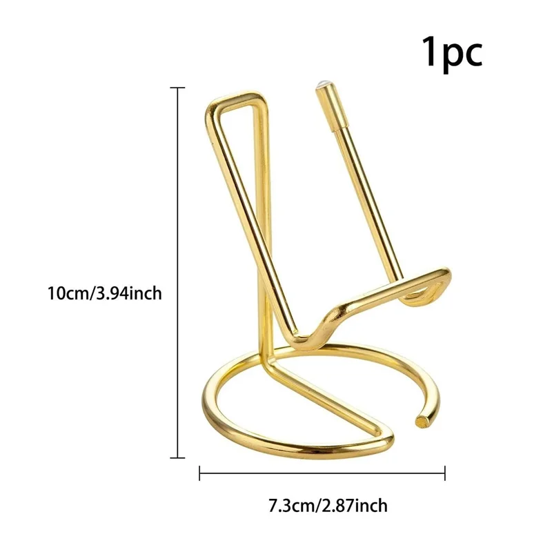 1PC Metal Lazy Wire Mobile Phone Portable Holder Gold For Ipad Mobile Phone Universal Storage Rack Accessories Desk Decoration image 6