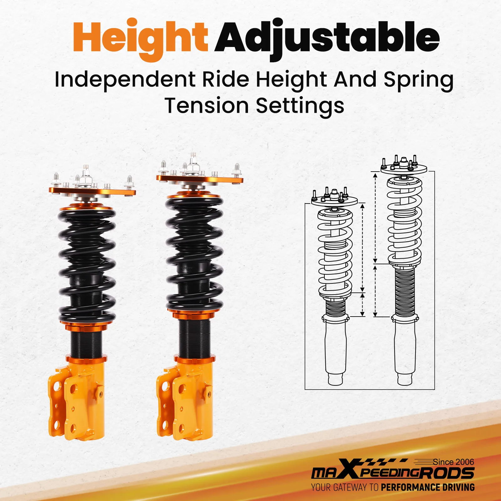 Street Coilovers for Subaru Forester SF 1998-2002 2.0 2.5 AWD 1998-2002
