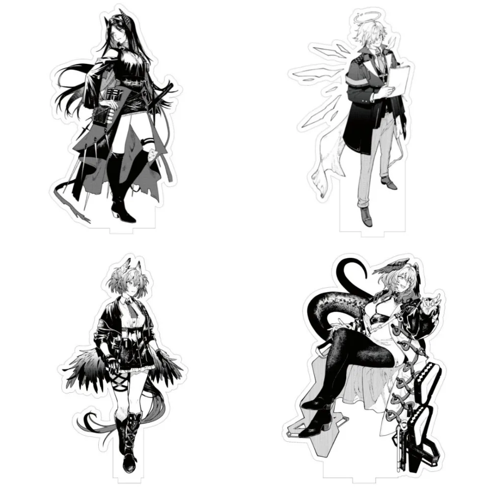 Game Arknights Black and White Acrylic Standee Figure Ines Ho'olheyak Standing Sign Model Plaque Exquisite Keychain Decoration
