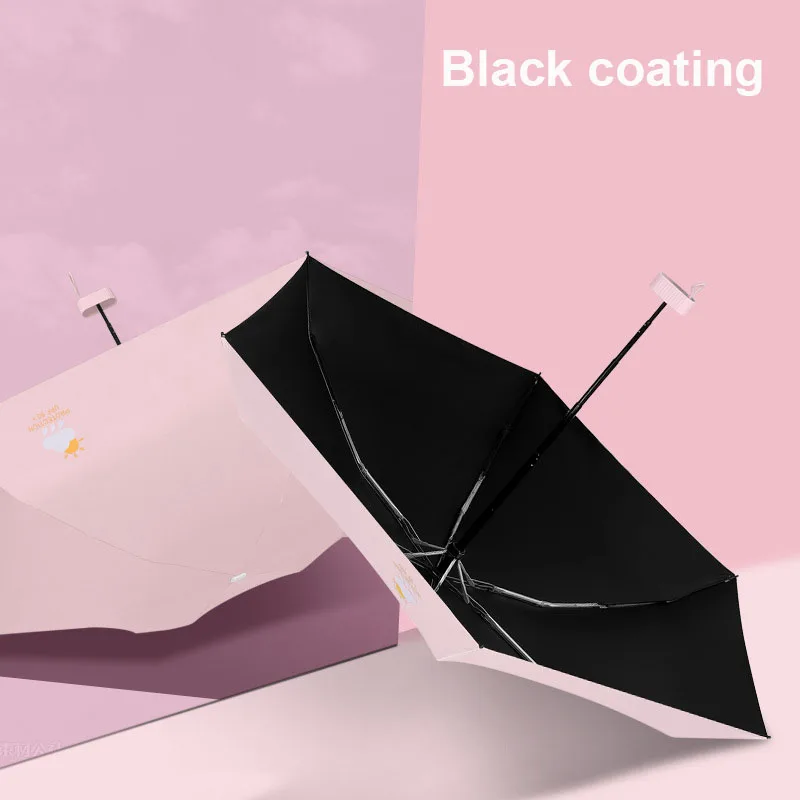 6 Ribs Mini Umbrella Light Sunny Rainy Umbrella Women Anti-UV Sunshade Umbrellas Pocket Sunscreen Parasol Portable Paraguas Girl