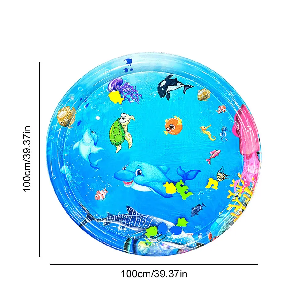 Water Sensor Play Mat Inflatable Tummy Time Water Play Mat Summer Cooling Pet Water Bed Cushion for Bored Indoor Cats