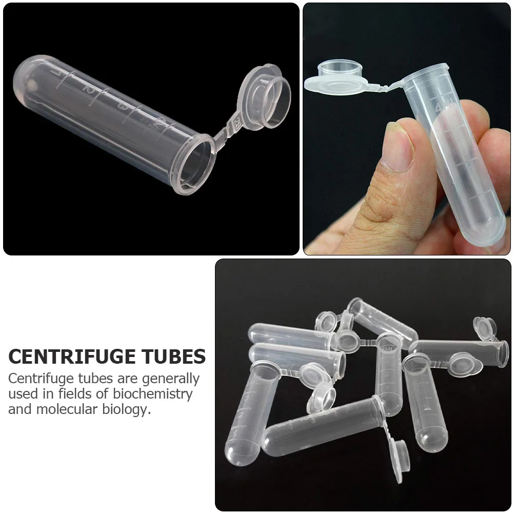 

50pcs 5Ml High-Quality Tubes Test Tubes With Seal Caps For Experiment Molecular Biology Science Use