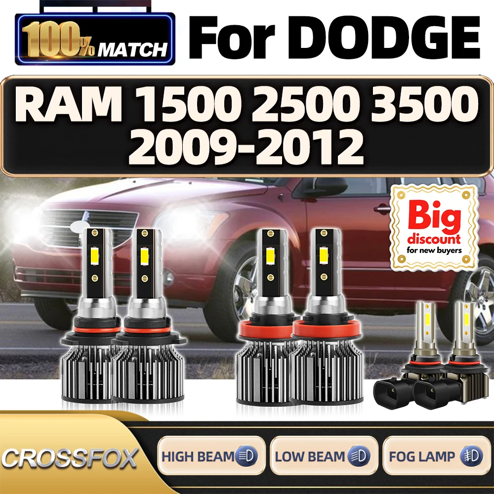 

LED Canbus H11 240W Turbo Car Headlight Bulbs HB3 9005 Fog Light 6000K 40000LM For DODGE RAM 1500 2500 3500 2009 2010 2011 2012