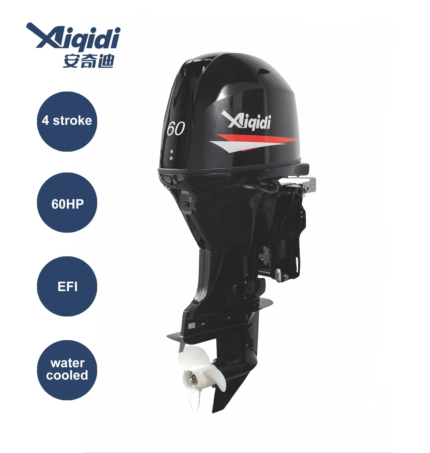 AIQIDI 60HP 4 السكتة الدماغية محرك خارجي الحارث/جهاز التحكم عن بعد EFI تبريد المياه محرك خارجي