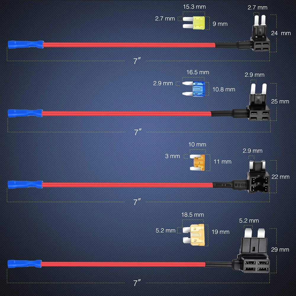 12ชิ้น4ประเภท12V ตัวแปลงวงจรเพิ่มเติมและชุดฟิวส์-แตะที่ยึดฟิวส์รถยนต์พร้อม MICRO2มินิ ATC ATS อะแดปเตอร์บาง