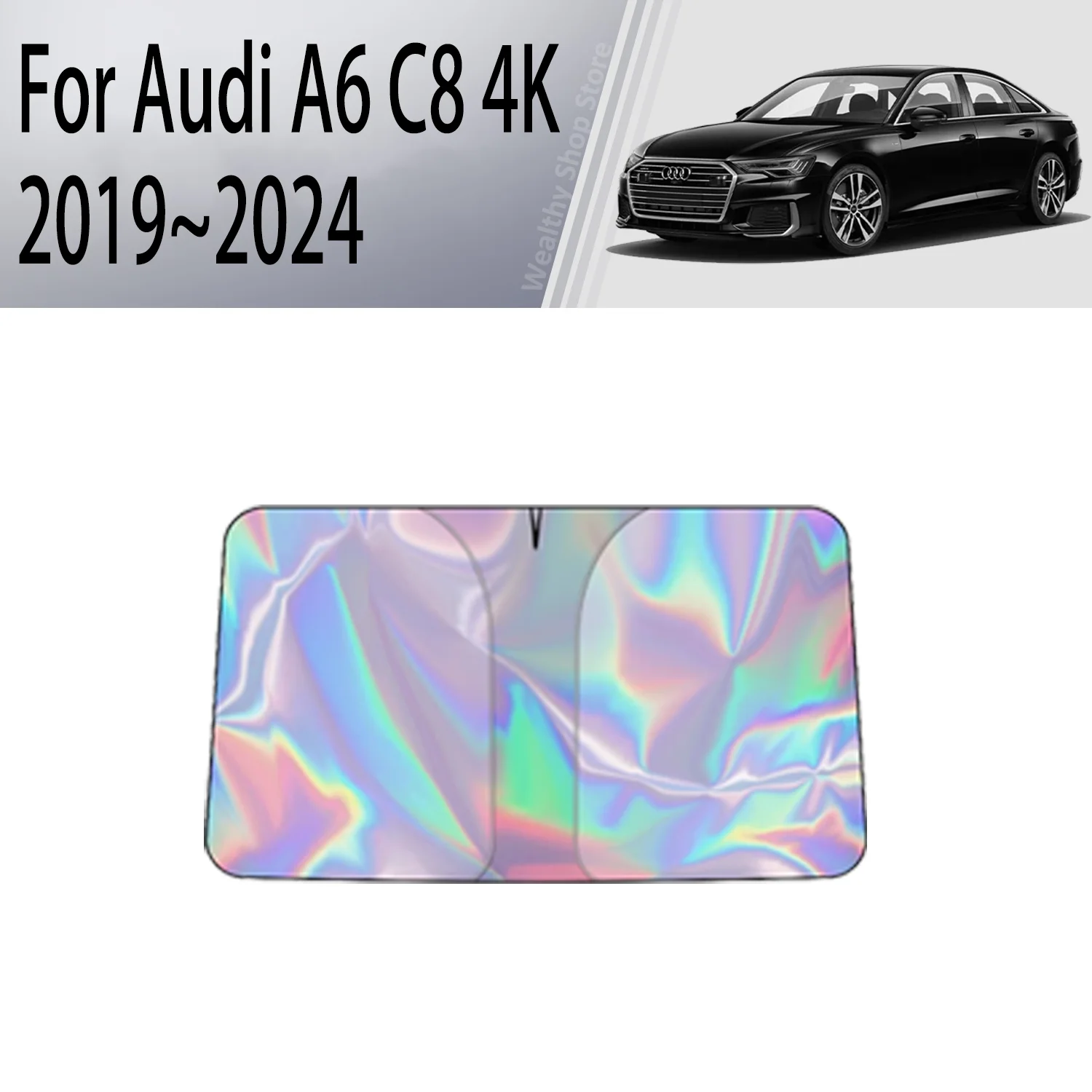 Car Sun Visor For Audi A6 C8 4K 2019~2024 2020 2022 Auto Front Windshield Sunshade Heat Insulation Summer Cooling Accessories