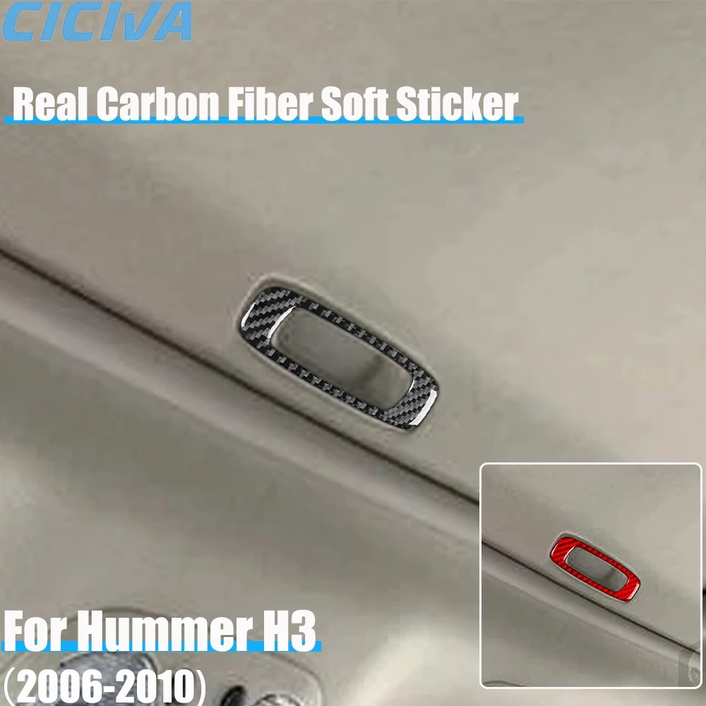 

Real Carbon Fiber Car Accessories Sunroof Puller Decorative Trim Cover Soft Sticker For Hummer H3 2006 2007 2008 2009 2010
