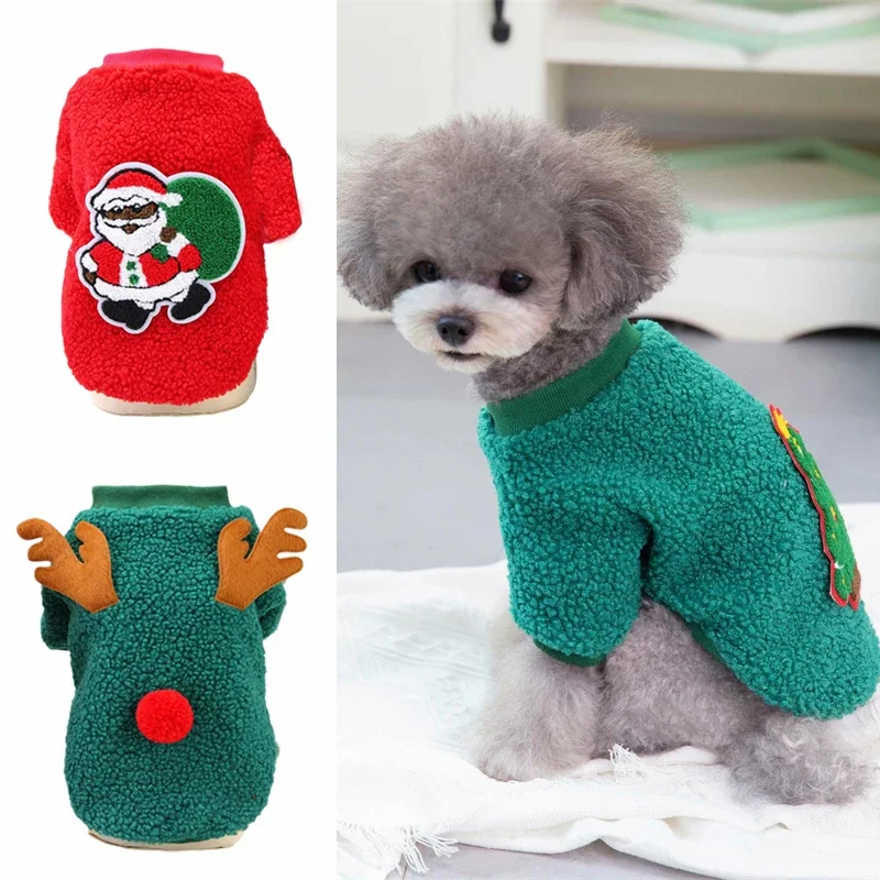 Festival Pet Clothes Winter Dog Sweater for Small Dogs Yorkshire Poodle Pullovers Christmas Puppy Cat Hoodies ubranie dla psa