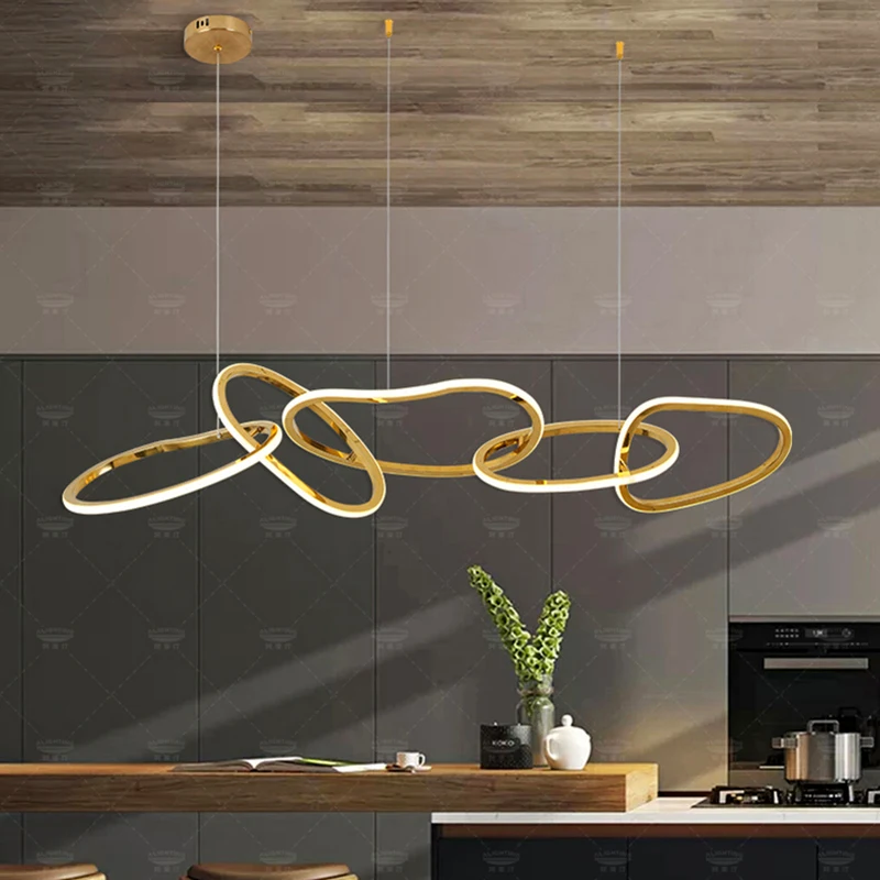 Modern gold dine dining room Pendant lights indoor lighting Ceiling lamp hanging light fixture Chandelier lamps for living room