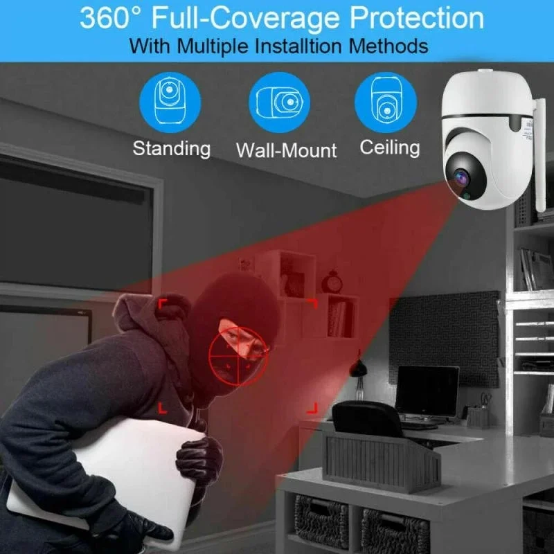 Linook, bezprzewodowa kamera cctv, automatyczne widzenie nocne z wykorzystaniem podczerwieni śledzenia w domu HD 1080P, inteligentne monitorowanie