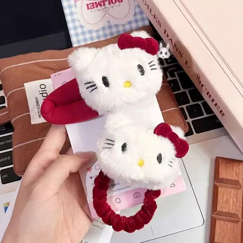 Süße Hallo Kitty Anime Kawaii Sanrio Ins Mode Haars pange süße süße Cartoon Kinder Kopf bedeckung Zubehör Geschenke für Kinder