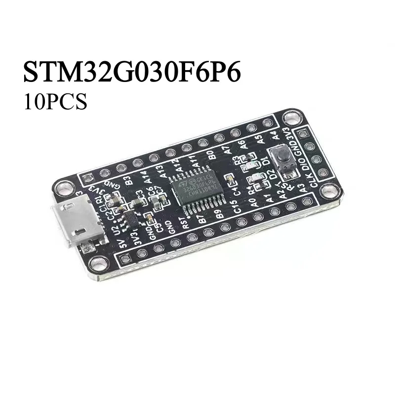 Carte de développement de microcontrôleur STM32G030F6P6 avec alimentation 3.3/5V et port de téléchargement/débogage SWD, petite taille