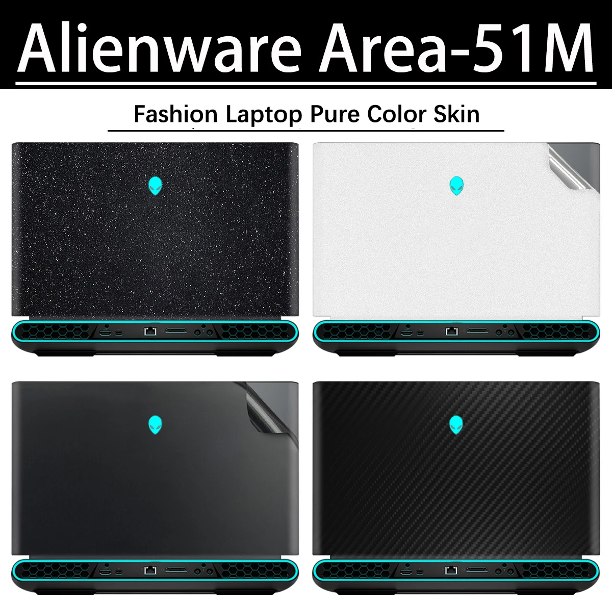 

KH Special Vinyl Laptop Sticker Skin Decals Protector Cover for Alienware Area 51M R2 2019-2020 Laptop