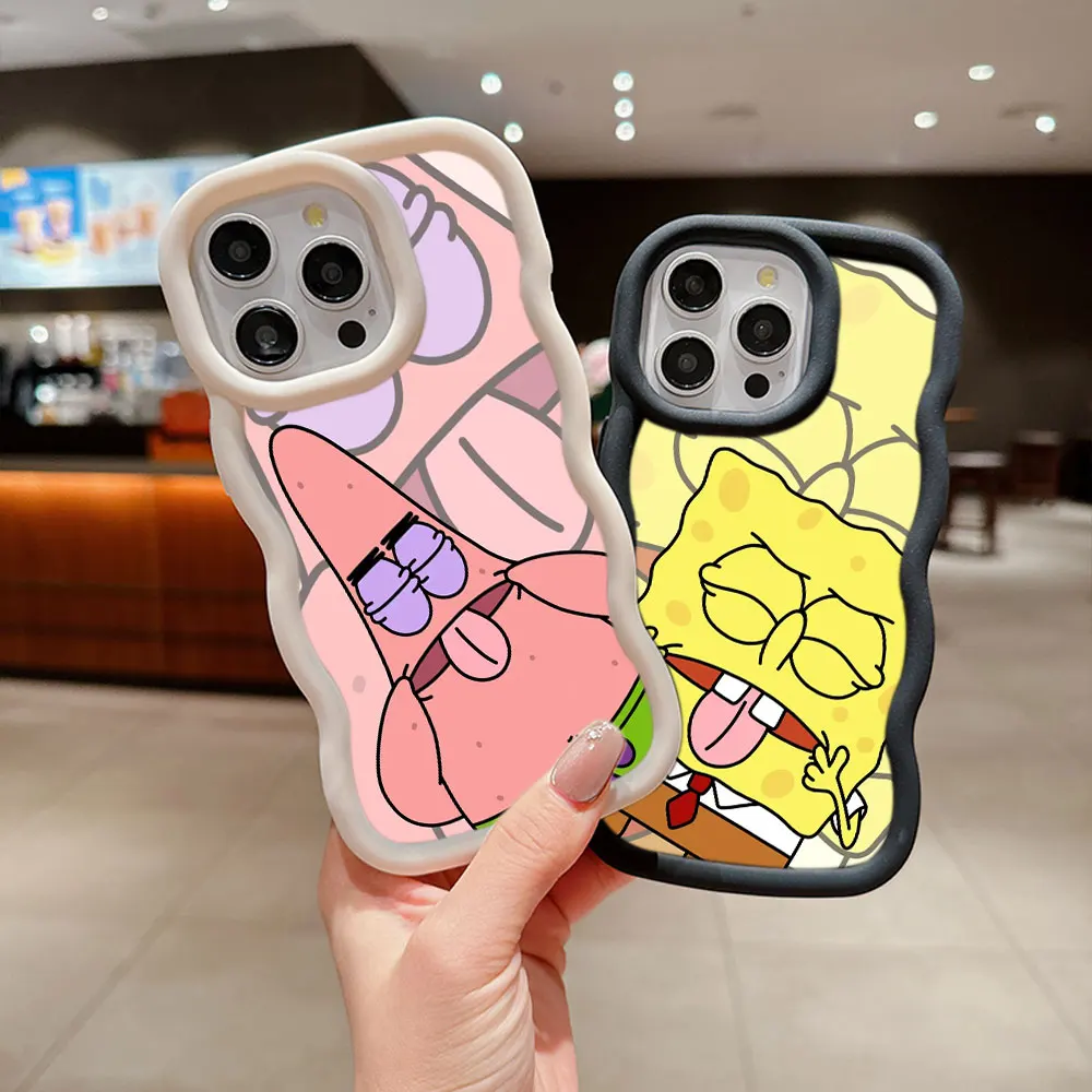 Anime S-Spongebob Patrick Star Shockproof Matte Skin Feel Phone Case For Apple iPhone 11 12 13 14 15 16 PRO MAX PLUS 5G